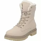 Palado Stiefeletten Damen Patmo – bequeme Boots - warm gefütterte Stiefel - modische Winterschuhe Beige UK8 - EU41