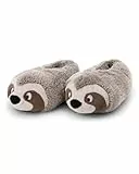 NICI Hausschuhe für Kinder & Erwachsene Faultier Izzy Icetumbler 40-43 (L) - beige - Warme Kuscheltier Schuhe aus Plüsch mit Anti-Rutsch Sohle, Slippers - 62452