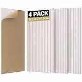 TONOR 4 Pack Akustikpaneele selbstklebend, 120x60x0.9 cm Schalldämmung Schallschutz wand Schallschutzplatten Akustikplatten, Akustische Behandlung und Wanddekoration für Studio Büro, Helles Kamel