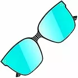ATTCL Unisex HD Nylonlinse Sonnenbrille Herren Damen verspiegelt TR90 Rahme Ultra Leicht JD211 Black+blue