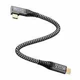 CAKOBLE USB C Kabel 0.5M, 20Gbps C 3.2 Gen2 Ladekabel 4K@60Hz Videoübertragung, 100W Rechtwinklig Kurz für MacBook Pro, Samsung Galaxy, Xiaomi