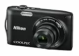 Nikon Coolpix S3300 Digitalkamera (16 Megapixel, 6-Fach Opt. Zoom, 6,7 cm (2,7 Zoll) Display, bildstabilisiert) schwarz