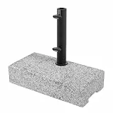 Doppler Balkonsockel Granit 25kg mit Griffmulden I Schirmständer für Sonnenschirme mit max. 200cm Schirmdurchmesser & 2,5 bis 4,8cm Rohrdurchmesser I robuster Schirmständer für den Balkon
