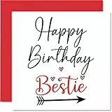 Geburtstagskarten für Freunde – Bestie – tolle Happy Karte für Freunde von Bestie, besondere Freunde, Geburtstagsgeschenke, 145 mm x 145 mm Freundschaftsgrußkarten, Geschenk für die beste Freundin