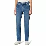 Amazon Essentials Damen Hoch Geschnittene Jeans mit Geradem Bein, 76,2cm Beininnenlänge, Mittelblau Vintage, 48 Kurz