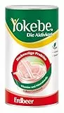 Yokebe - Die Aktivkost - Erdbeer - Mahlzeitersatz zur Gewichtsabnahme - glutenfrei, laktosefrei und vegetarisch - Diät-Drink mit Proteinen - 500 g = 12 Portionen