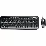 Microsoft Wired Desktop 600 (Set mit Maus und Tastatur, deutsches QWERTZ Tastaturlayout, schwarz, kabelgebunden)