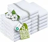 Utopia Towels 200GSM Küchentücher [12er Pack - 38 x 64 cm] Geschirrtücher aus 100% Baumwolle super saugfähig Maschinenwaschbare Geschirrhandtücher (Grau)