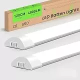 ALUSSO 2er Set LED Röhre 120cm, Superhelle 40W 4800lm Lichtleisten Integrierte Leiste, Farben Veränderbar Leuchtstoffröhre Kaltweiß Neutralweiß Warmweiß, Lichtleiste für Küche Garage Werkstatt Keller