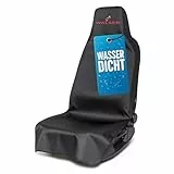 Walser Autositzbezug Protector, 1 Autositzschoner für Vordersitz, 100% Wasser- & schmutzabweisender Sitzschoner Auto, Werkstatt Sitzbezüge Auto, Autositzbezüge 1 Stück, Sitzbezug mit Logo schwarz