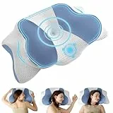 Uniency Orthopädisches Kissen mit Memory Foam Antischnarchkissen Nackenstützkissen Ergonomisches Kopfkissen Schlafkissen für Seitenschläfer, Rückenschläfer&Bauchschläfer(Blau)