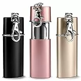 Yosemy 3 x geruchsdichter Aschenbecher für Reise - Schwarz + Pink + Champagner Gold