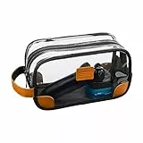 Lermende kulturtasche für Herren, Handgepäck Kosmetiktasche Waschtasche Herren Kosmetiktasche Transparent, Kulturbeutel Herren Rasieren Dopp Kir für Männer Reise Kulturbeutel Unisex
