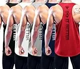 Boyzn 5er Pack Pack Herren Tank Top, Ärmelloses Sport Tshirts Herren Funktionsshirt Atmungsaktive Muskelshirts Gym Tanktop Schnelltrocknendes Fitness Bodybuilding Shirt für Laufen Training 5P01-XL