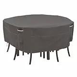 Classic Accessories Ravenna Hochwertige Möbelabdeckung/Schutzhülle für runde Garten-Essgruppe – M