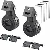 DAOKAI Motorrad-Halterungsset 18-32mm Horizontale Bull Bar Montagehalterung,Verstellbare Scheinwerfer Nebelscheinwerfer Halterung, Universal Scheinwerfer Halterung - 2set