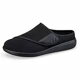 Yeeteepot Hausschuhe Damen Herren Verstellbare Diabetiker Schuhe Schwarz 45 EU