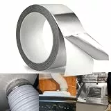 HISUMER Aluminium Klebeban 60mm x 50 m, selbstklebendes Alu-Klebeband-Aluband, Wasserdichtes Und Dampfdicht, Gasbeständig, Robust, Geeignet Für Dauerhafte Reparaturen