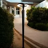 Dapo Hochwertige LED-Außen-Garten-Wege-Stand-Steh-Leuchte-Lampe HAAG Alu-Druckguß schwarz LED 20W H: 160cm(Stehleuchte Haag)