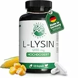 Green Naturals L-Lysin – Hochdosiert: 1.200 mg – 120 Kapseln