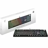 MSI Forge GK320 - RED SWITCHES FR-Layout Mechanical Gaming Keyboard - Mechanische rote (lineare) Switches, Hot-Swappable, magnetische Abdeckung, ergonomische Tastenkappen, rutschfeste Unterseite