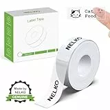 Nelko Original P21 Etikettenklebeband, 14 x 50 mm, standard-laminiertes Ersatz, Mehrzweck-Druckpapier, 180 Klebeband/Rolle, 1 Rolle, transparent
