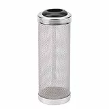 TOPINCN Robuster Filter aus Edelstahl mit kleinem Netz, Netzfilter, Filternetzgehäuse, langlebiges Aquarium für Aquarien(Kleiner 12mm Innendurchmesser)