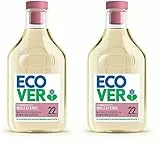 Ecover Feinwaschmittel Wolle & Feines (1 L/22 Waschladungen), Flüssigwaschmittel mit pflanzenbasierten Inhaltsstoffen, Ecover Waschmittel für empfindliche Textilien (Packung mit 2)