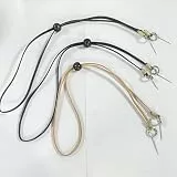 CALFOVERA 3 Stück 3 Farben Kinnriemen Aus Rindsleder Für Herren Und Damen 18.3(6) cm Verstellbar Echtes Leder Abnehmbar Winddicht Mit Metallclips Für Cowboy Strohhüte