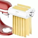 COFUN Nudelaufsatz Set für KitchenAid, 3-in-1-Nudelvorsatz für KitchenAid Küchenmaschine, Nudelmaschine für KitchenAid Zubehör mit Nudel-Blattroller, Spaghetti-Schneider und Fettuccine-Schneider