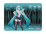 ASUS TUF Gaming P1 Hatsune Miku Edition Tragbares Gaming-Mauspad – 25,4 x 20,3 cm (mittlere Größe), Aqua, Schutzbeschichtung, wasserabweisende Oberfläche, langlebige Anti-Ray-Nähte, rutschfeste