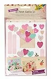 folia 11602 - 3D Pop Up Karten Romantik, Bastelset für 2 Glückwunschkarten inklusive 2 Kuverts mit Stanzteilen und 3D Klebepads