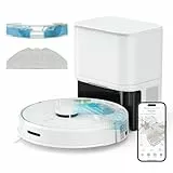 SwitchBot S1 Plus Saugroboter mit Wischfunktion - Saugroboter mit Absaugstation für 70 Tage, LiDAR Navigation, Smarte Kartierung, 2700Pa Starke Saugkraft, kompatibel mit Alexa, ideal für Hartböden