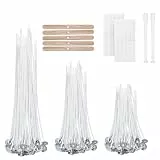 VABNEER Kerzendocht 150 Stück Cotton Candle Wick (3 Größe) für Kerzenherstellung Candle DIY (4/6/8in)