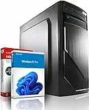 shinobee Intel Core i7 4770 Multimedia PC - Schneller Computer für Büro & Home Office - Rechner mit 3.9 GHZ - 32GB RAM - 1000GB SSD - DVD - USB3.0 - WLAN - Windows 11 Pro - MS Office - #6956