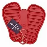 Sanni Shoo Shoo.Pad Kinder Schuhablage Schuhabtropfschale – Waschbare Schuhmatte in versch. Größen & Farben I Flexible Schuhwanne (S, bis Schuhgröße 31), rot