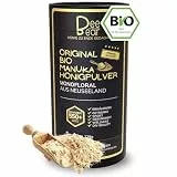 BeeBear BIO Manuka Honig PULVER MGO 550 | Superfood Pulver Bio Nahrungsergänzungsmittel für gesundes Frühstück - Porridge Topping & Müsli Topping | Immunsystem stärken & Energie Booster