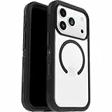 OtterBox Defender Series Pro XT Clear MagSafe Hülle für iPhone 17 Pro, stoßfest, Ultra-robust, schützende Hülle, 7X getestet nach Militärstandard, Transparent/Schwarz