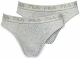Fila Herren Slips 2-stück FU5003/2 Man Brief 400 L, 400 Grey, L, FU5003/2