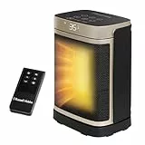 Russell Hobbs RHCH2001G Raumheizstrahler in Schwarz & Gold, 1500 W, leise, tragbare oszillierende Keramik-Elektroheizung, Niedrigenergie-Digitalanzeige, 4 Modi, 24-Stunden-Auto-Timer