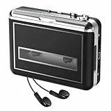 Retro Kassettenspieler, Tragbarer Kassetten Digitalisieren, nimmt Kassetten-Audio über USB auf – Kompatibel mit Laptops und PCs