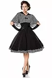 Belsira Swing-Kleid mit Cape Mittellanges Kleid schwarz M