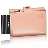 GITYGAO Herren mit Münzfach - Mini Geldbörse - Kreditkartenetui Kartenetui - RFID Geschützter Geldbeutel - Slim Portemonnaie für 12 Karten