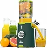 LINKChef Entsafter Slow Juicer, Entsafter Gemüse und Obst Testsieger mit 115 mm großem, Entsafter Kaltentsafter für ganze Früchte/Gemüse, Blitzreiniger, Einfacher Installation, BPA Frei, 200w Grün