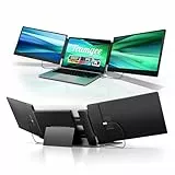 Teamgee Laptop Screen Extender 14'' 1080P FHD IPS Laptop Monitor Erweiterung, Triple Portable Monitor für Laptop Mac, Wins,Android, Dex PC mit 13.3'-17' Bildschirme