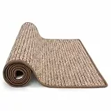 KARAT Teppich Läufer Geneva - Teppichläufer auf Maß - Meterware - Flurteppich - Küchenläufer - Teppich für Küche, Flur & Wohnzimmer (80 x 150 cm, Hellbraun)