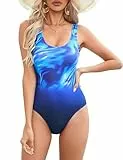 KOJOOIN Damen Badeanzug Bauchweg Einteiliger Sport Bademode Sexy Push Up Damen Sommer Swim Suit Strandmode