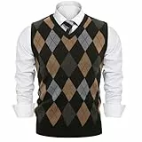 Sykooria Herren ärmelloses Oberteil V Kragen Pullover Strickweste leichtes Stricktop angenehm zu tragen für Büro und Übergangszeit, 4-Schwarz M