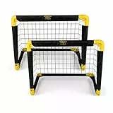 Umbro Fußballtor 50 x 44 x 44 cm - Fußballtore Set von 2 - Faltbares Fussballtor - Fussballtore für Garten Kinder - Fussball Trainingszubehör für Innen und Außen - Kunststoff - Schwarz/Gelb
