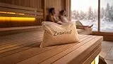 ZIRBELINO Sauna-Zirbenkissen mit Henkel - 20x30cm - SPEZIAL-FÜLLUNG mit sehr harzreichen Zirbenspänen - für Badezimmer, Kleiderschrank und Sauna